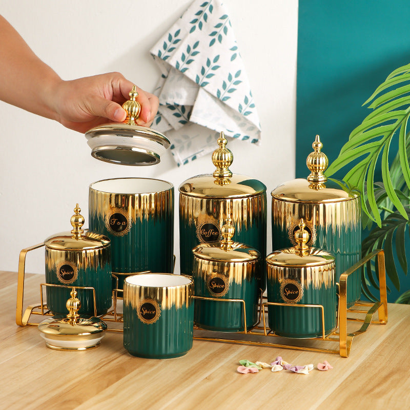 Ceramic Kitchen Storage Jar Decor