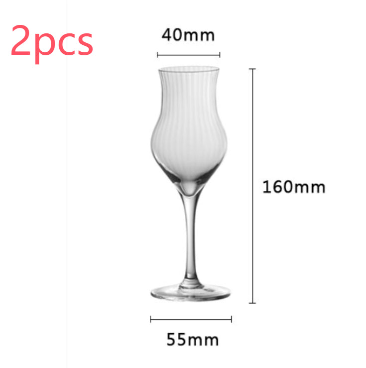 Tulip Shaped Lead Free Crystal Glass Tumbler