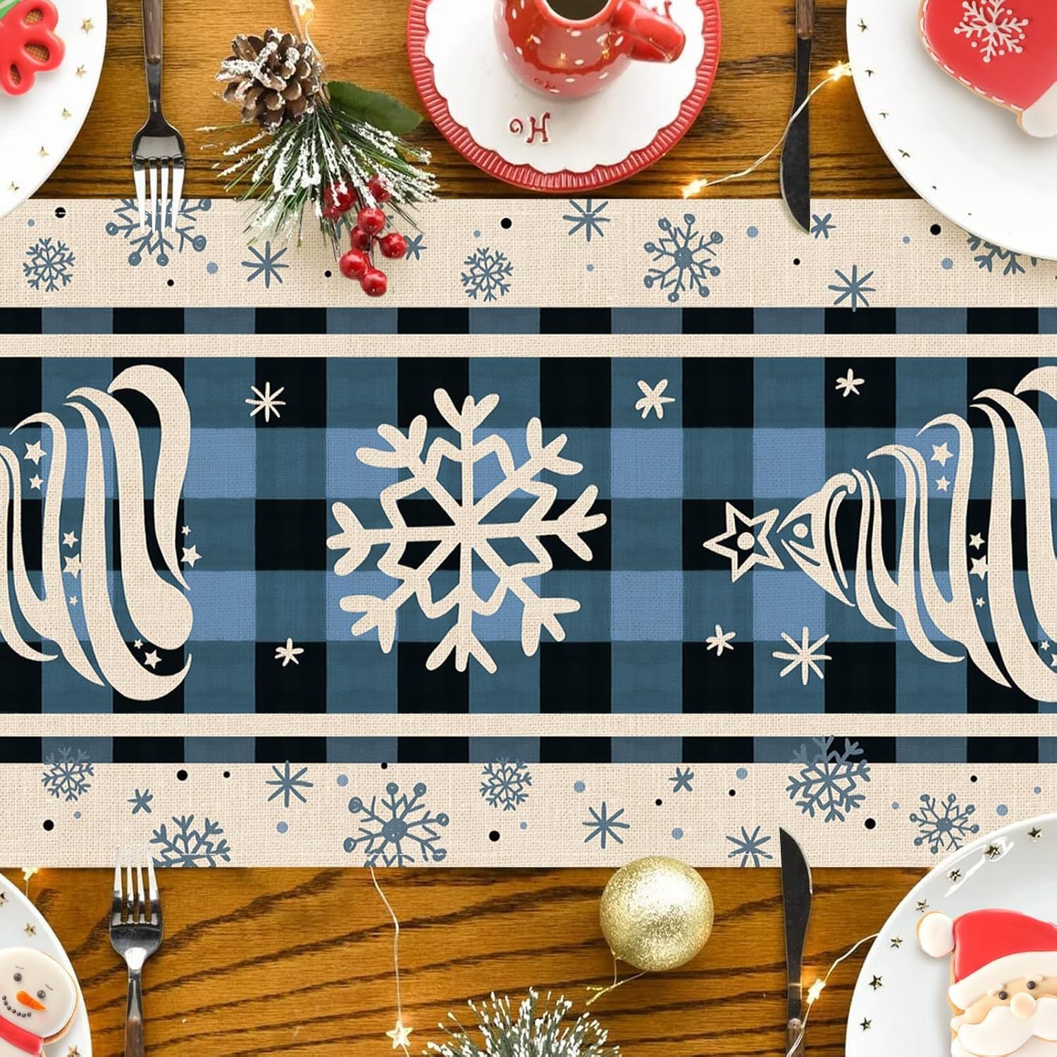 Christmas Tree Table Runner For Holiday Dining Decor