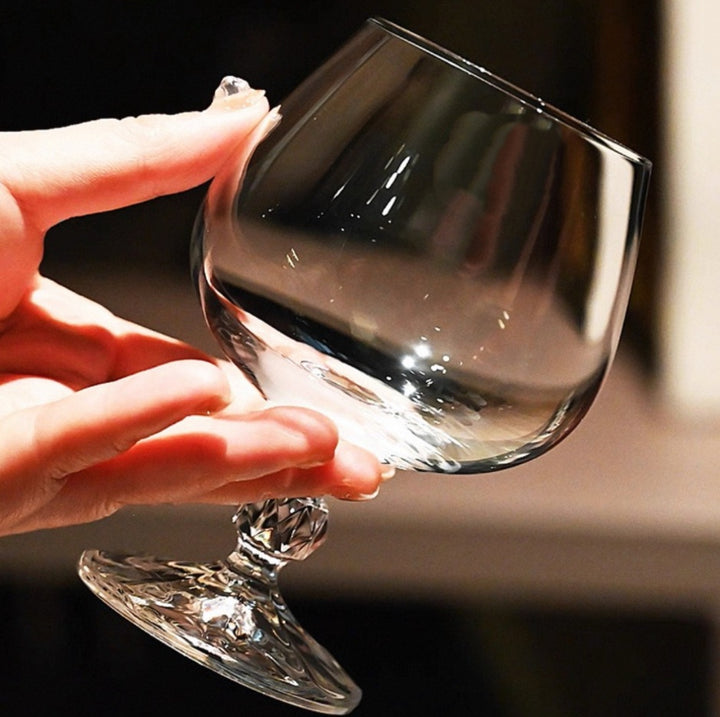 Elegant Crystal Glass Brandy Style Drinking Goblet