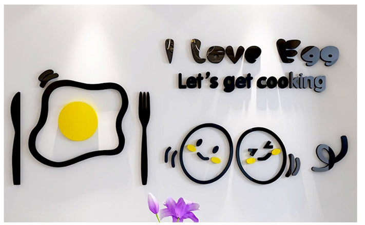 Cute Minimalist Kitchen Wall Sticker