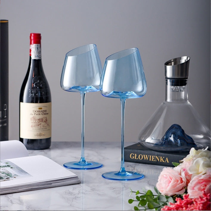 Klein Blue Crystal Glass Elegant Drinking Goblet