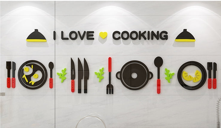 Cute Minimalist Kitchen Wall Sticker