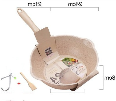 Non Stick Small Deep Frying Pan Home Cooking Wok Pot