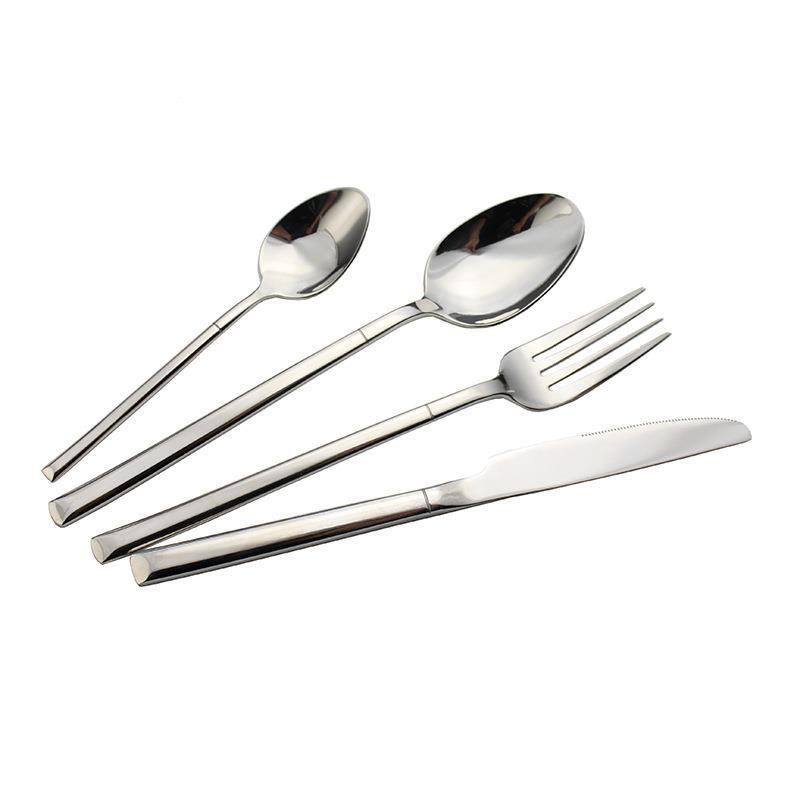 Square Handle Western Cutlery Set 4 Piece Steak Set