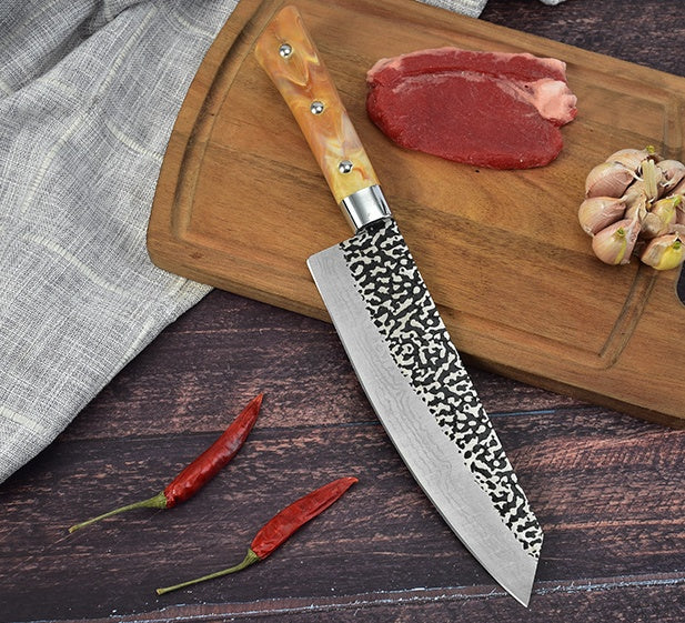 Stainless Steel Chef Knife Marbled Handle Kitchen Knife