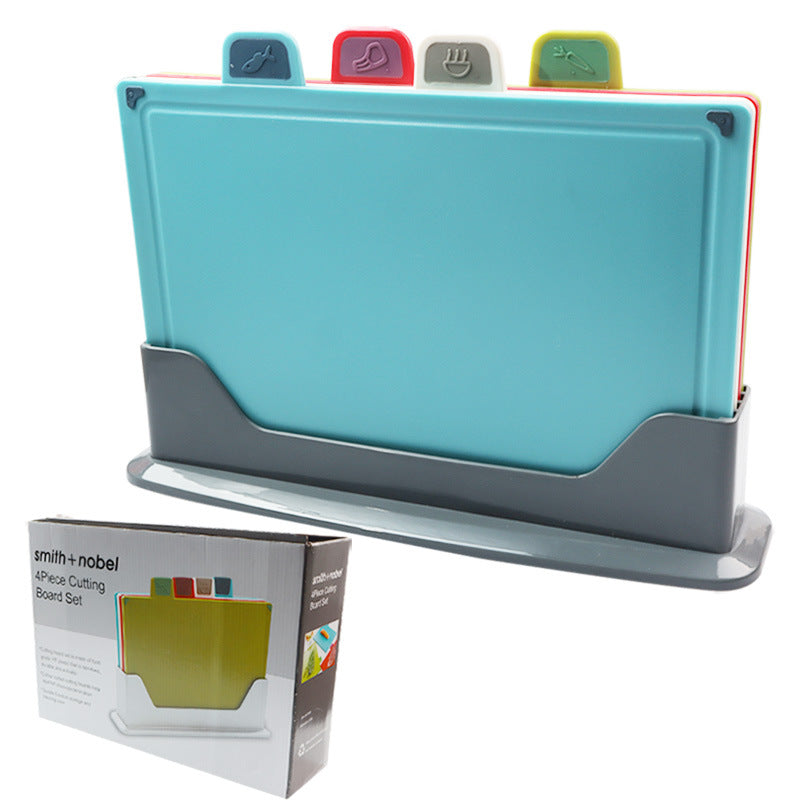 Four Piece Thickened PP Plastic Cutting Board Set Kitchen Boards
