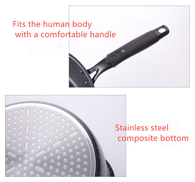 Non Stick Small Deep Frying Pan Home Cooking Wok Pot