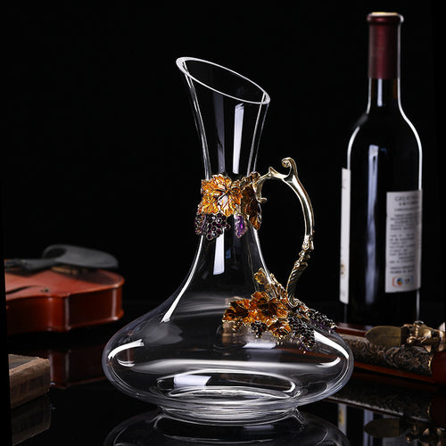 European Style Crystal Glass Wine Goblet Set Household Decanter