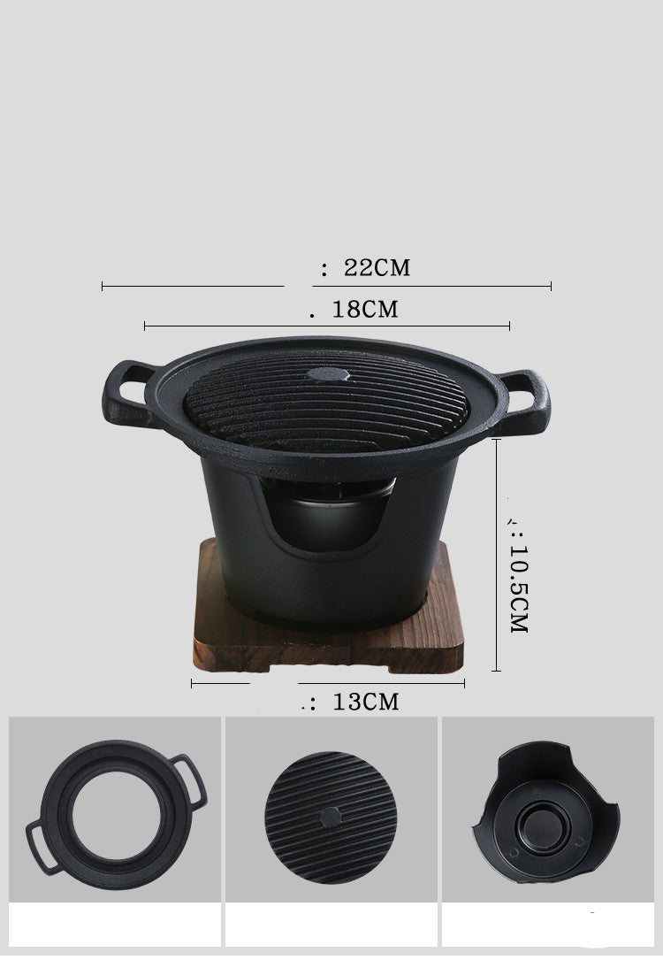 Non Stick Small Indoor BBQ Grill Household Cooking Stove
