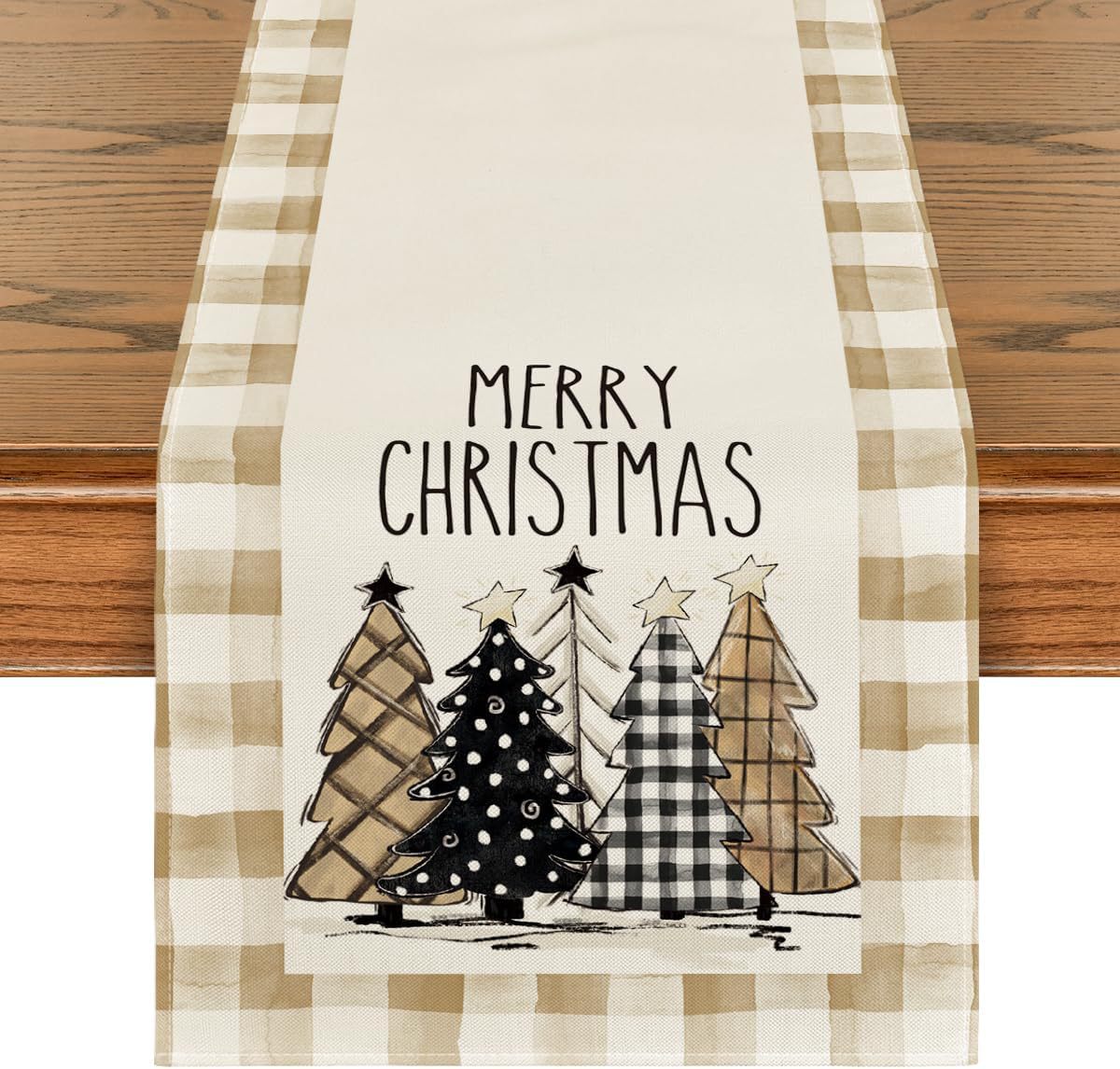 Christmas Tree Table Runner For Holiday Dining Decor