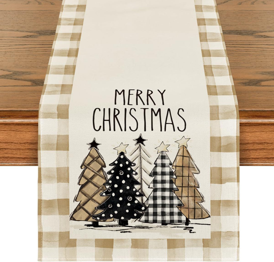 Christmas Tree Table Runner For Holiday Dining Decor