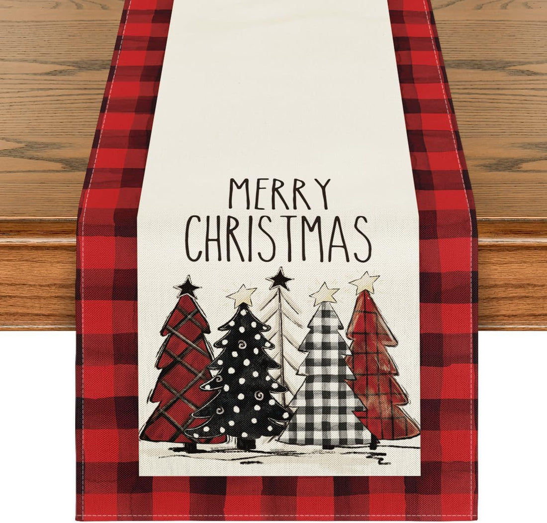 Christmas Tree Table Runner For Holiday Dining Decor