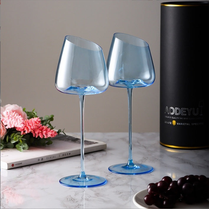 Klein Blue Crystal Glass Elegant Drinking Goblet
