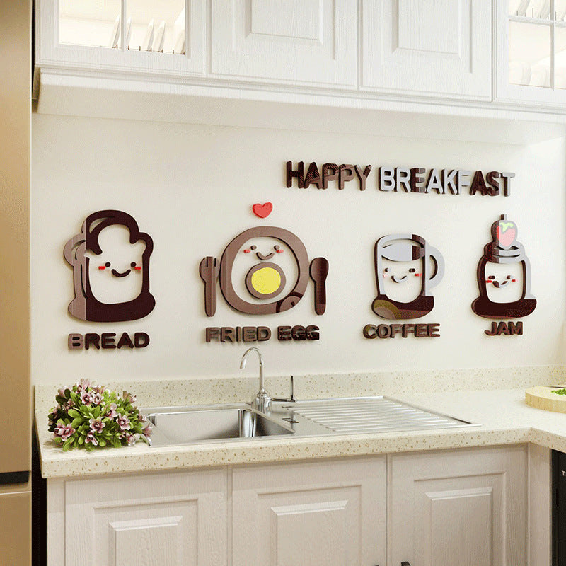 Cute Minimalist Kitchen Wall Sticker