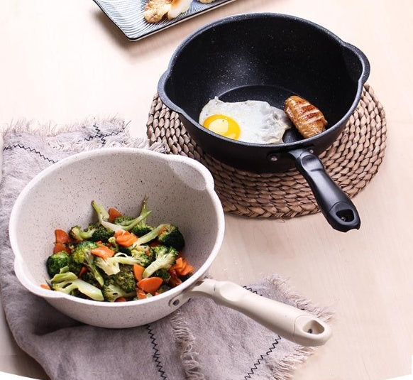Non Stick Small Deep Frying Pan Home Cooking Wok Pot