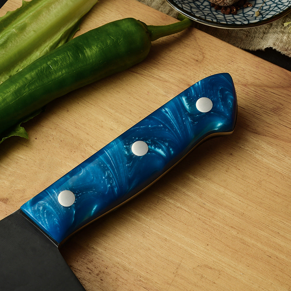 Forged Stainless Steel Blue Handle Kitchen Knife