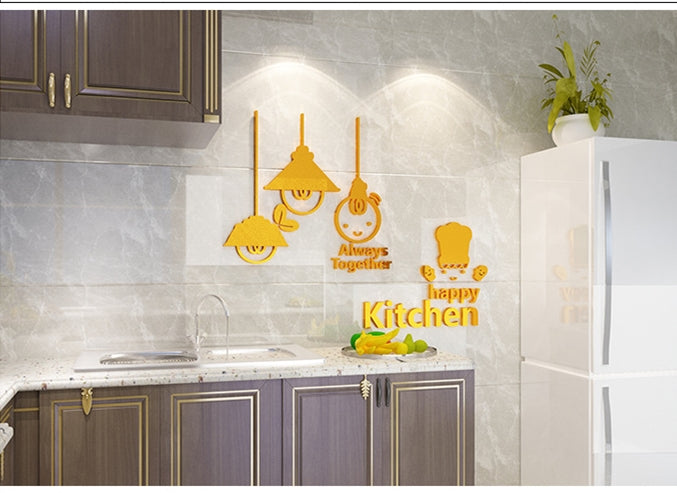 Cute Minimalist Kitchen Wall Sticker