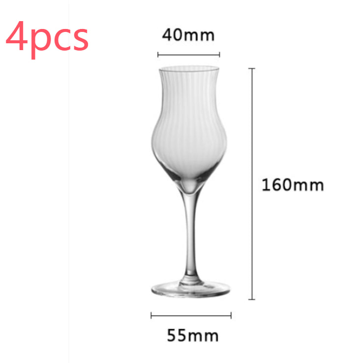 Tulip Shaped Lead Free Crystal Glass Tumbler