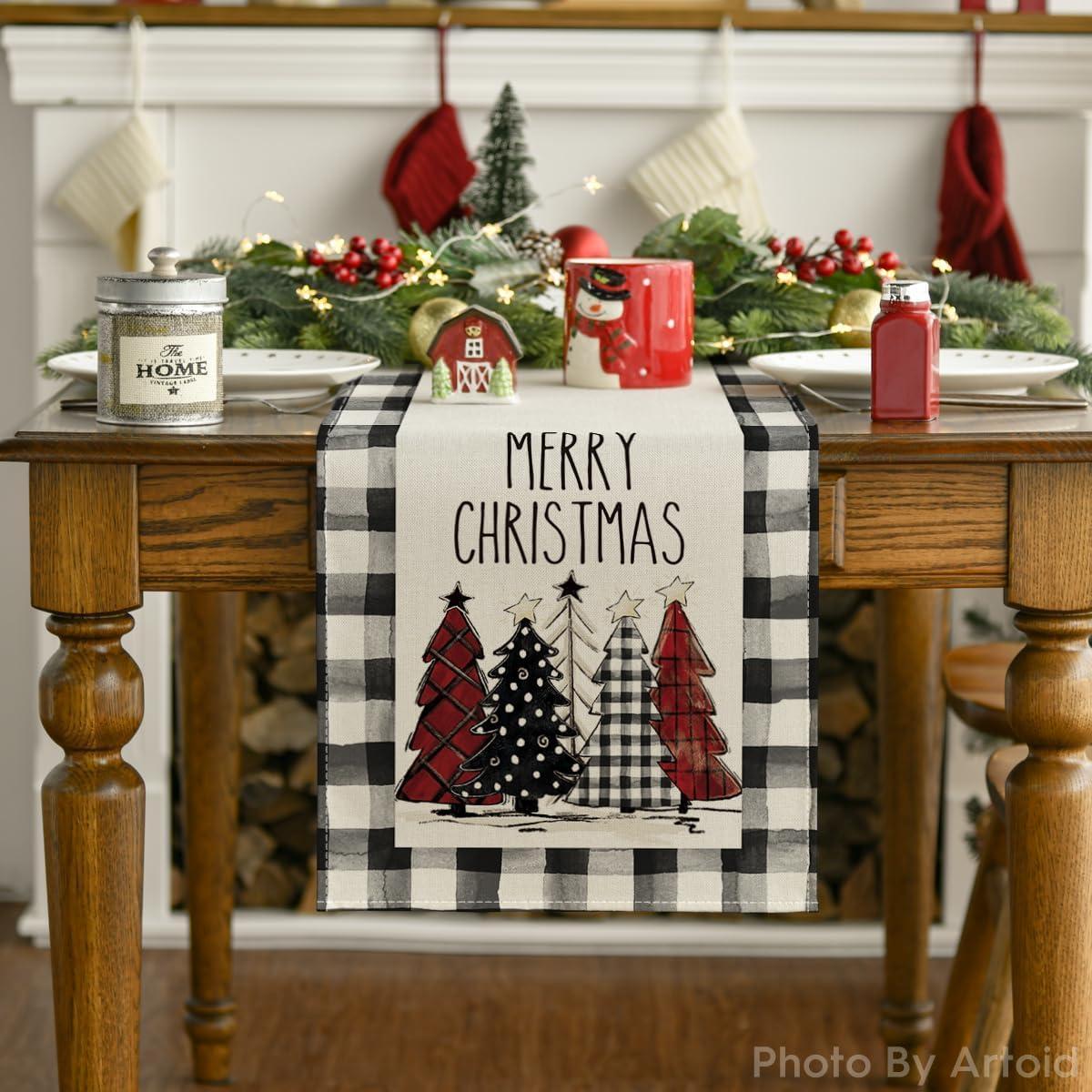 Christmas Tree Table Runner For Holiday Dining Decor