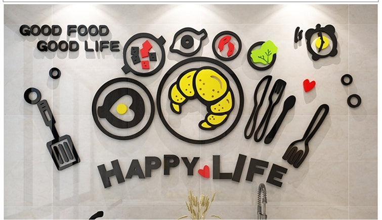 Cute Minimalist Kitchen Wall Sticker
