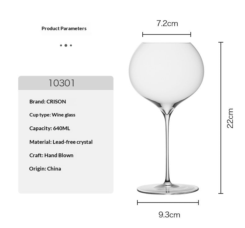 Solid Color Handcrafted Crystal Glass Elegant Drinking Goblet