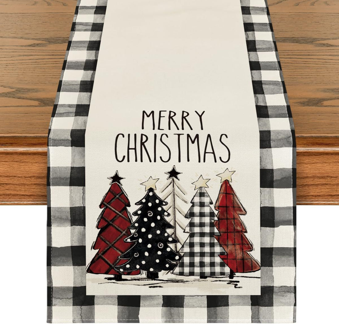 Christmas Tree Table Runner For Holiday Dining Decor
