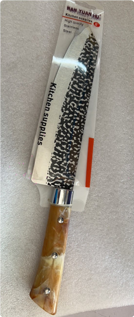 Stainless Steel Chef Knife Marbled Handle Kitchen Knife