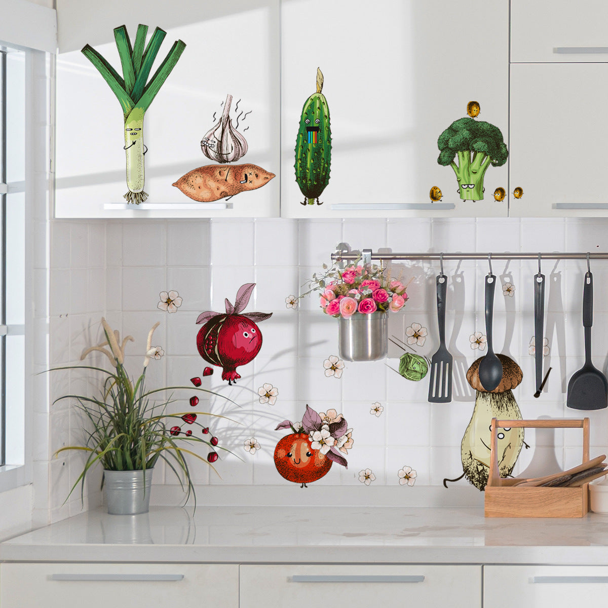 Vegetable Kitchen Wall Sticker Self Adhesive Decor