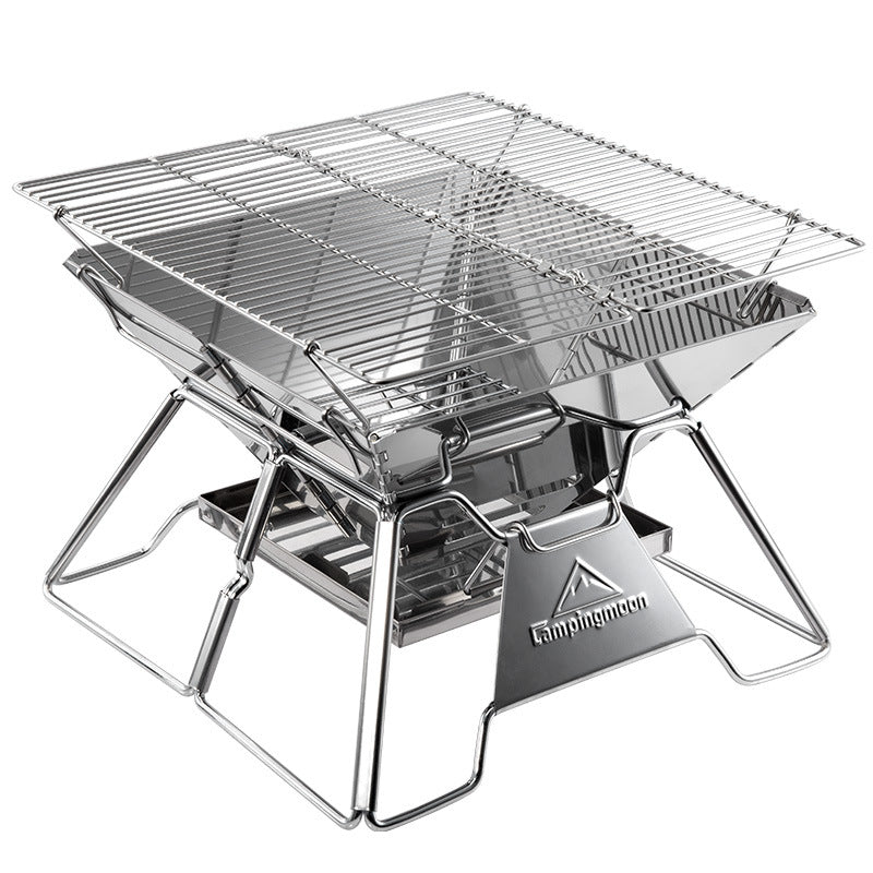 Portable Foldable Camping Barbecue Grill For 2 To 3 Persons