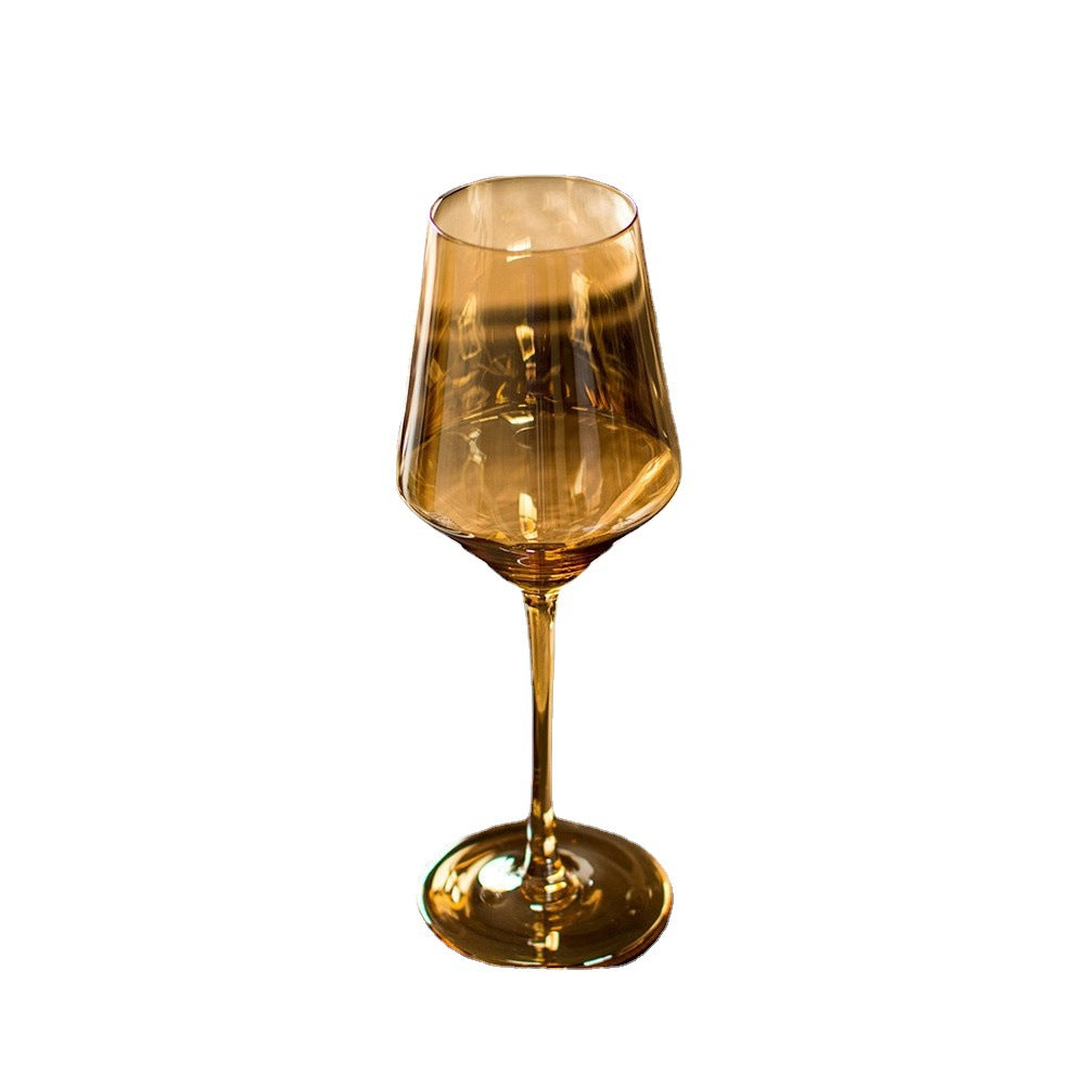 Rainbow Electroplated Crystal Glass Elegant Drinking Goblet
