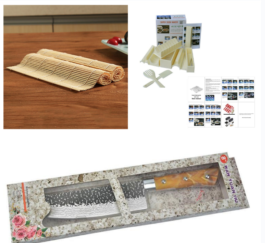 Stainless Steel Chef Knife Marbled Handle Kitchen Knife