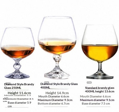 Elegant Crystal Glass Brandy Style Drinking Goblet