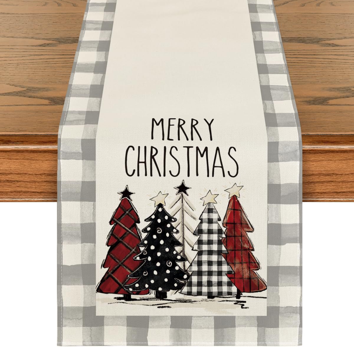Christmas Tree Table Runner For Holiday Dining Decor