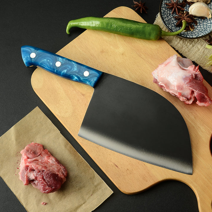 Forged Stainless Steel Blue Handle Kitchen Knife