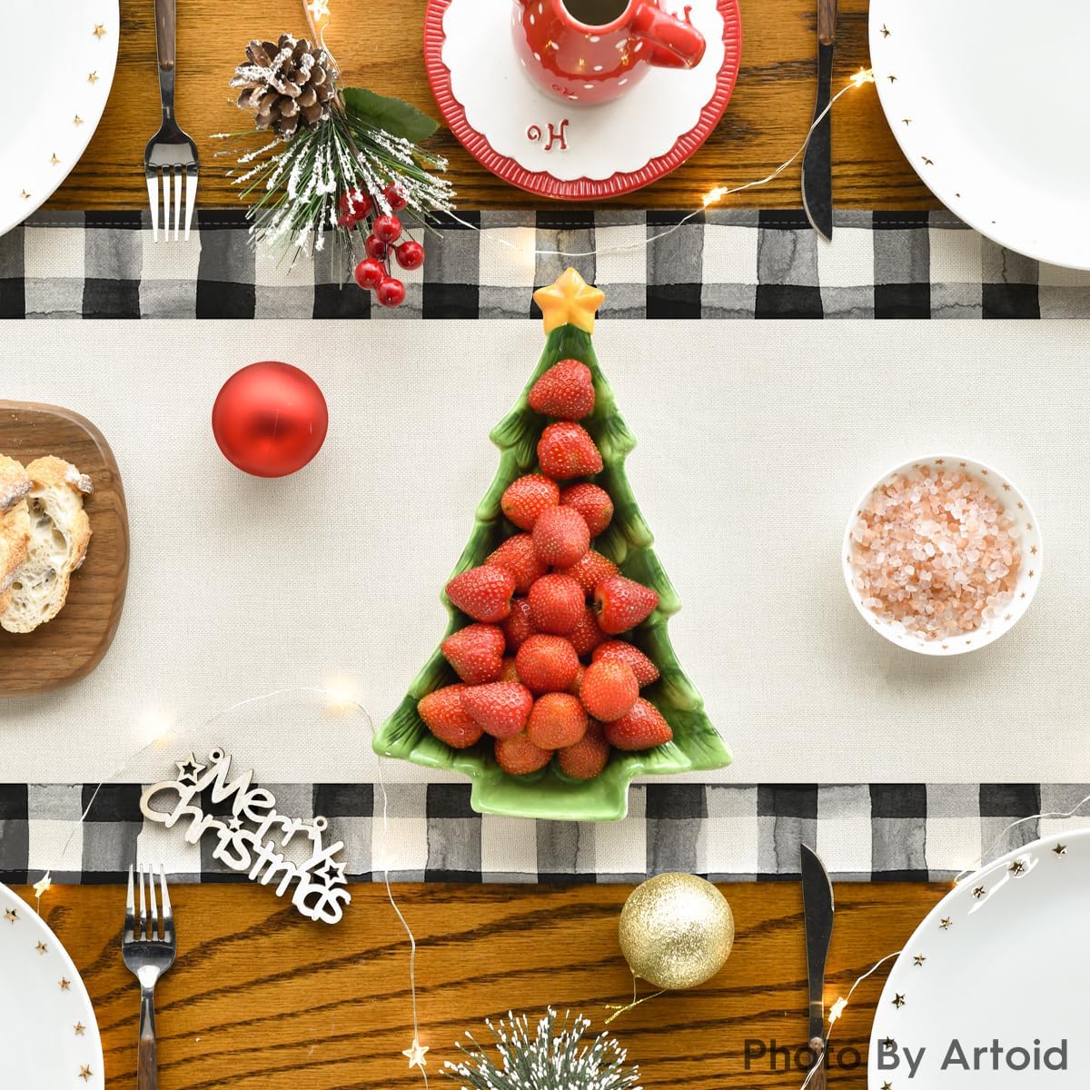 Christmas Tree Table Runner For Holiday Dining Decor