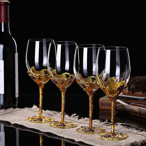 European Style Crystal Glass Wine Goblet Set Household Decanter
