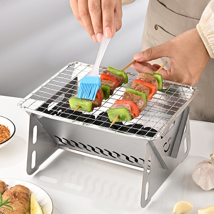 Portable Stainless Steel Folding BBQ Grill