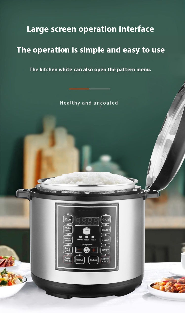 5L Multi Function Electric Pressure Cooker Intelligent Timer Rice Cooker
