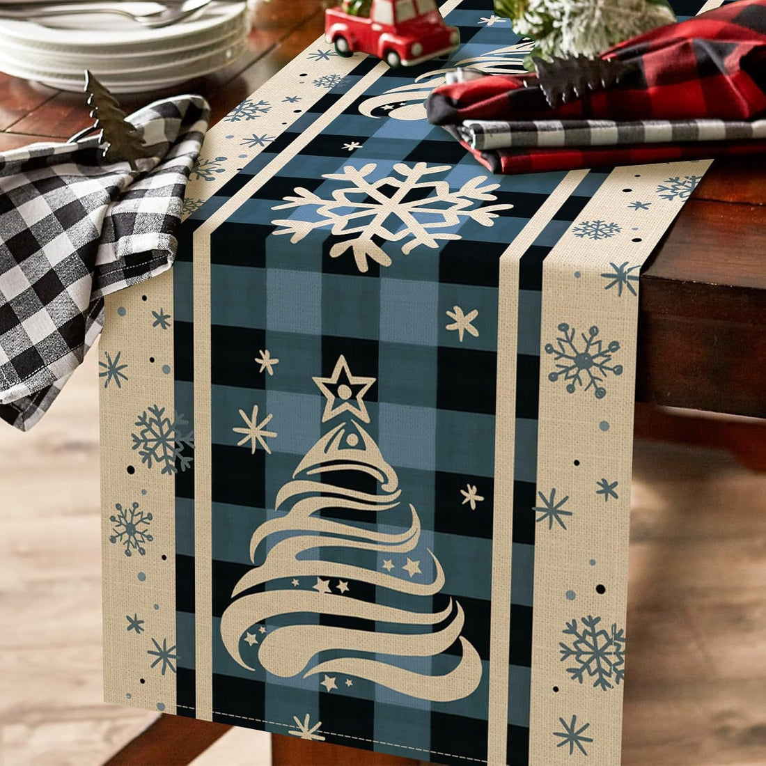 Christmas Tree Table Runner For Holiday Dining Decor