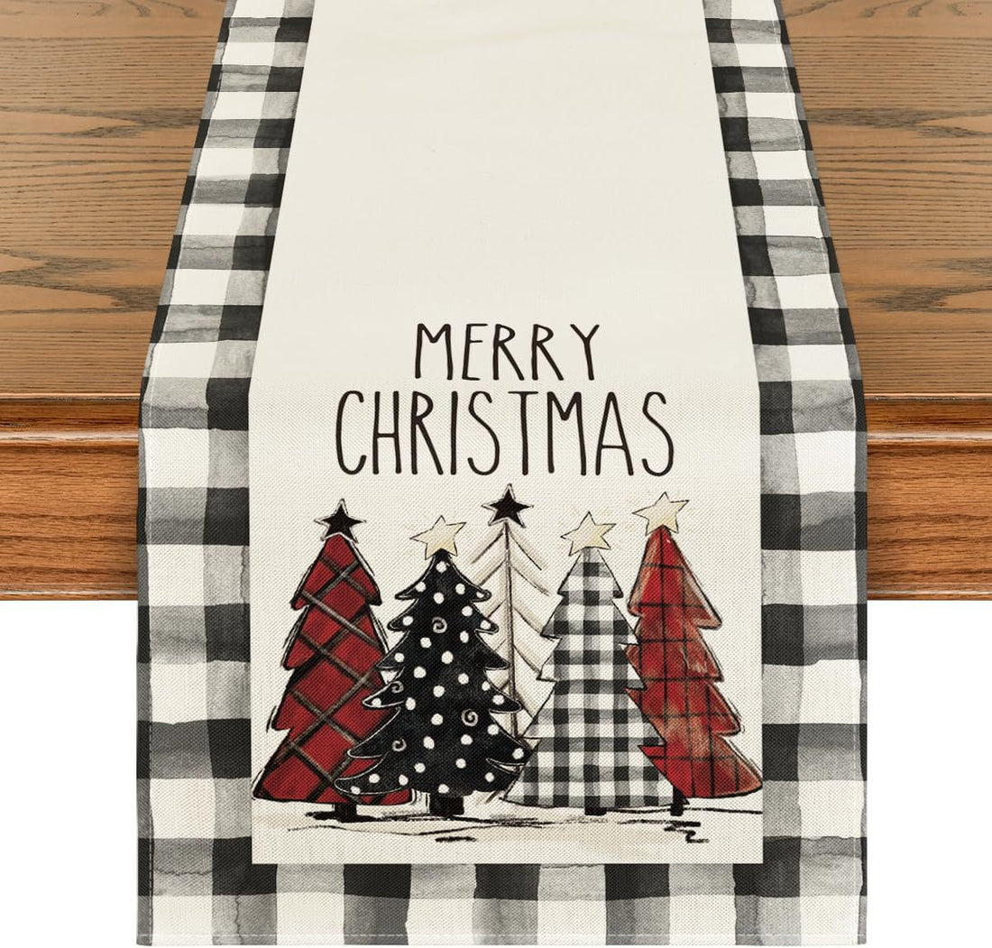 Christmas Tree Table Runner For Holiday Dining Decor