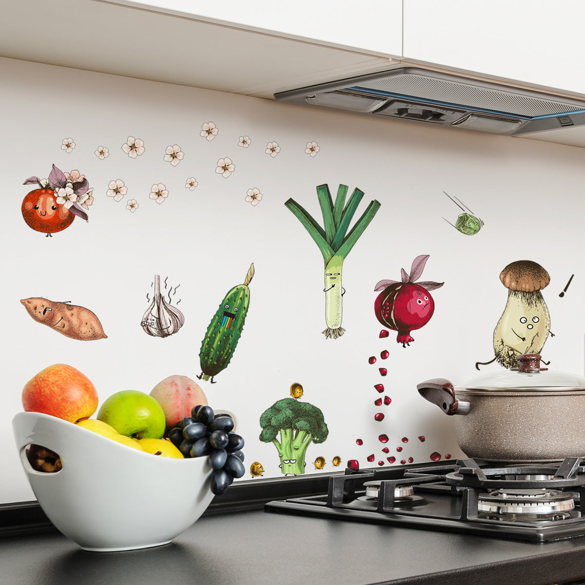 Vegetable Kitchen Wall Sticker Self Adhesive Decor