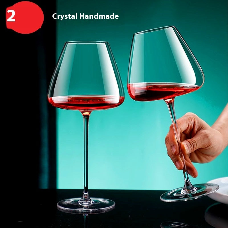 Elegant Crystal Glass Goblet Style Household Drinking Tumbler Cup