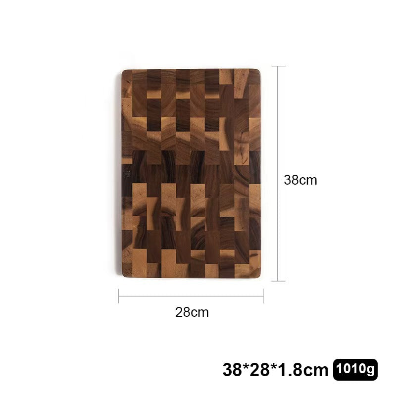 Solid Wood Acacia Cutting Board Grid Style Kitchen Chopping Board