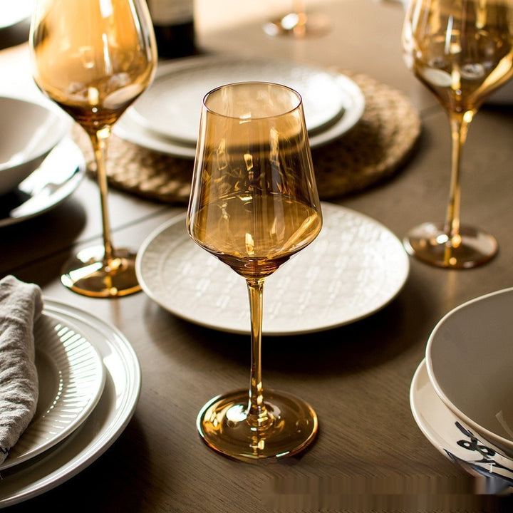 Rainbow Electroplated Crystal Glass Elegant Drinking Goblet
