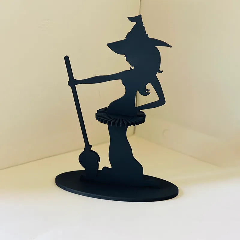 Wooden Witch Napkin Holder Halloween Kitchen Decor