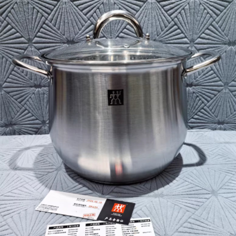 Thickened 304 Stainless Steel Large Capacity Double Ear Stock Pot