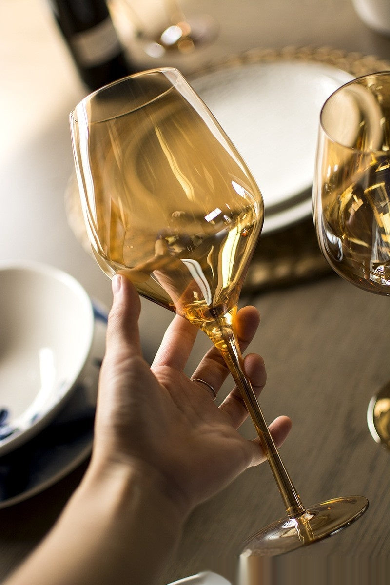 Rainbow Electroplated Crystal Glass Elegant Drinking Goblet