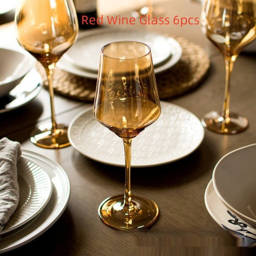 Rainbow Electroplated Crystal Glass Elegant Drinking Goblet