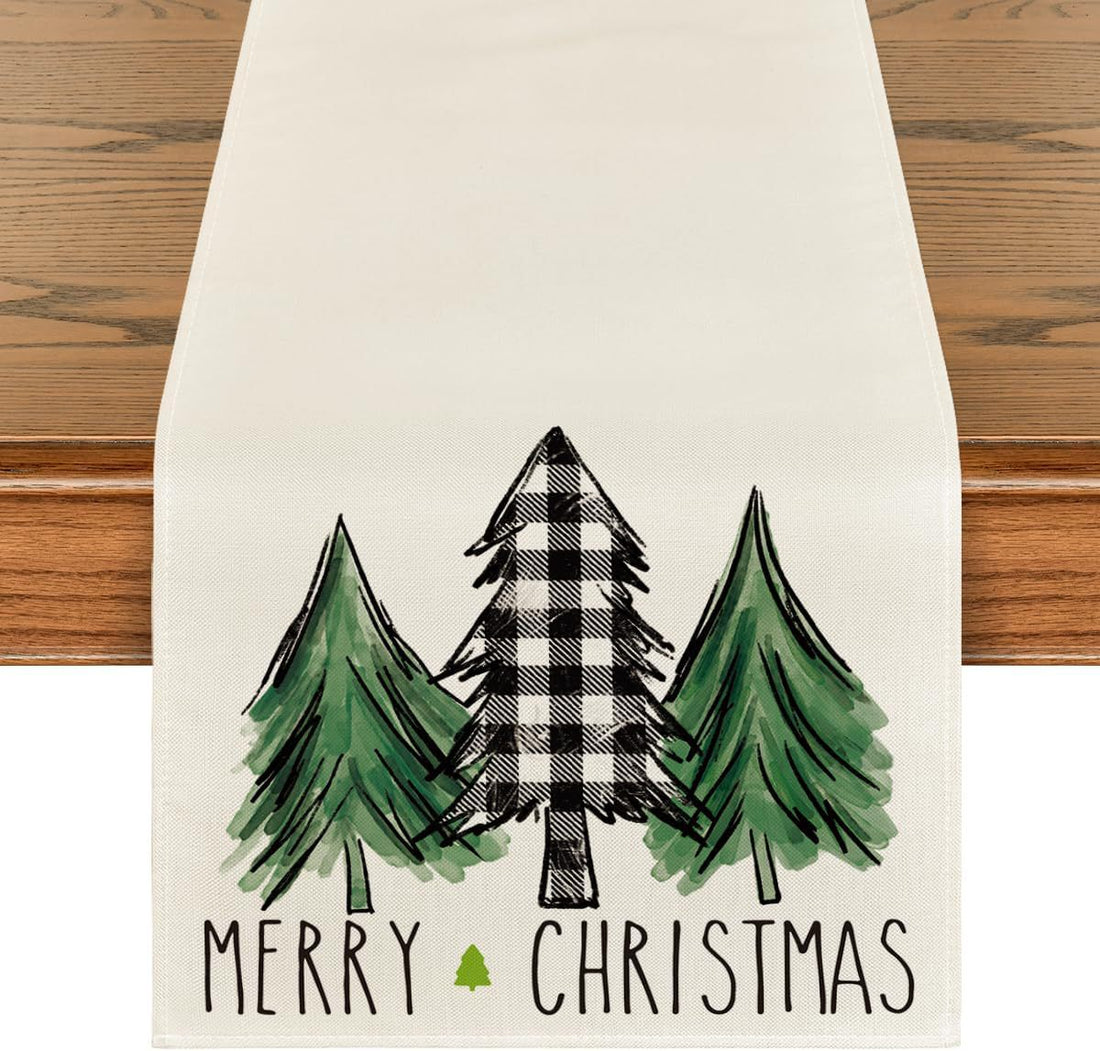 Christmas Tree Table Runner For Holiday Dining Decor